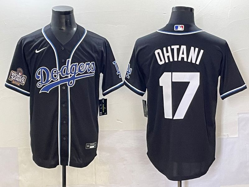 Men 2025 Los Angeles Dodgers #17 Ohtani Black Three generations Fashion Nike MLB Jersey style 70420